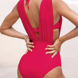 Abigail - Luxury Sculpting Swimsuit with Deep V-Neck