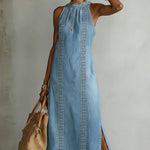 Julia retro lace denim dress
