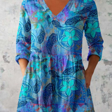 Nancy - Long Blouse with V-Neck