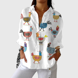 Lacey - Lightweight Colourful Shirt with Print