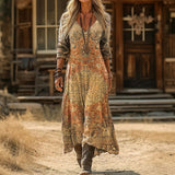 Christine - Casual Long Sleeve Dress with Vintage Inspiration