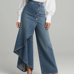 Amelia wrap denim pants for women