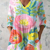 Grace - Long Blouse with V-Neck