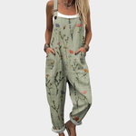 Comfortable printed overalls for women, relaxed fit