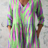 Imogen - Long Blouse with V-Neck