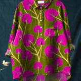 Charlotte - Casual Women's Blouse with Vintage Floral Print