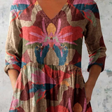 Ursula - Long Blouse with V-Neck