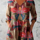 Ursula - Long Blouse with V-Neck