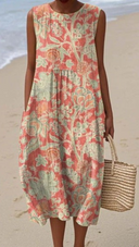 Round neck sleeveless