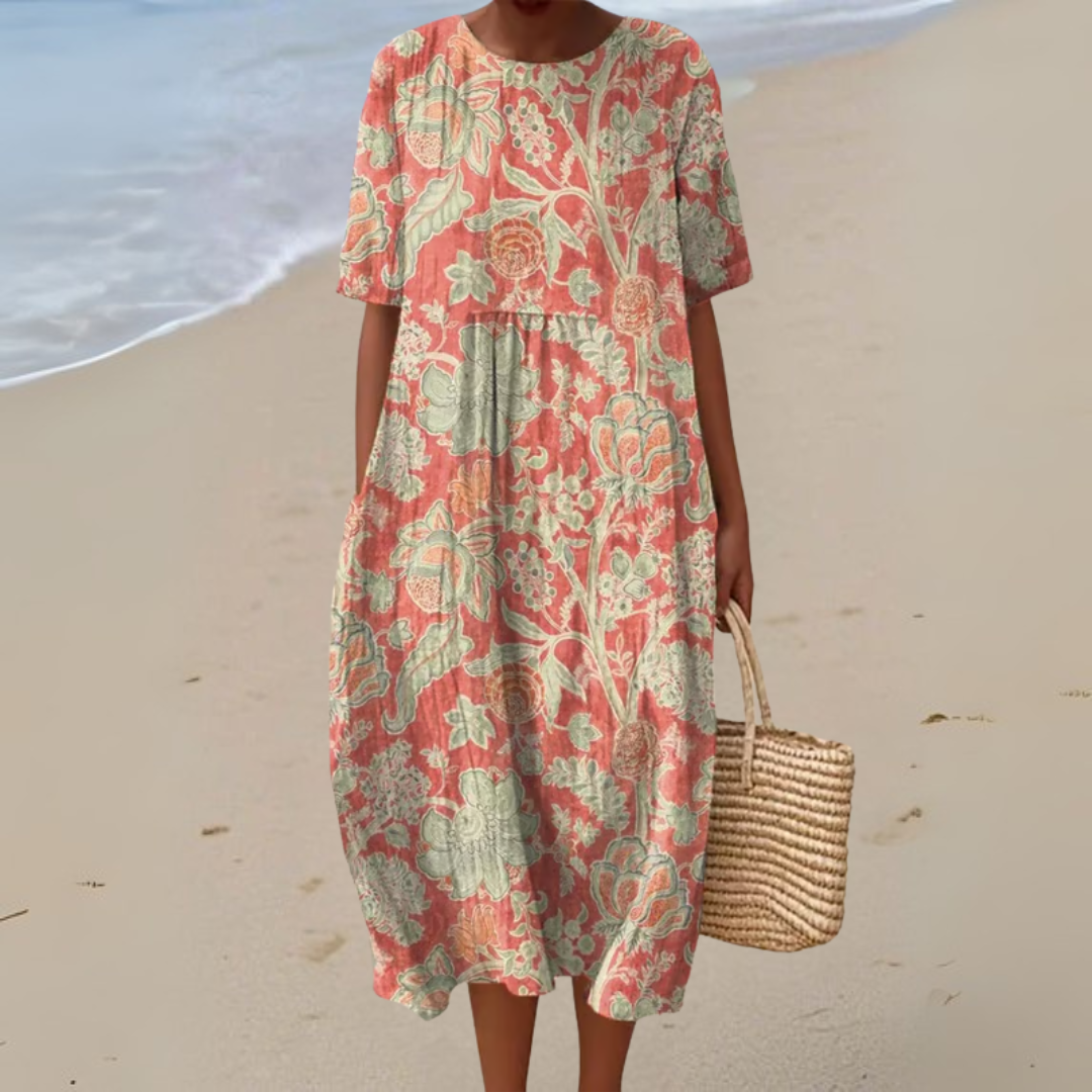 Joan - Retro Floral Dress