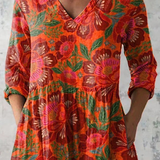 Lucy - Long Blouse with V-Neck