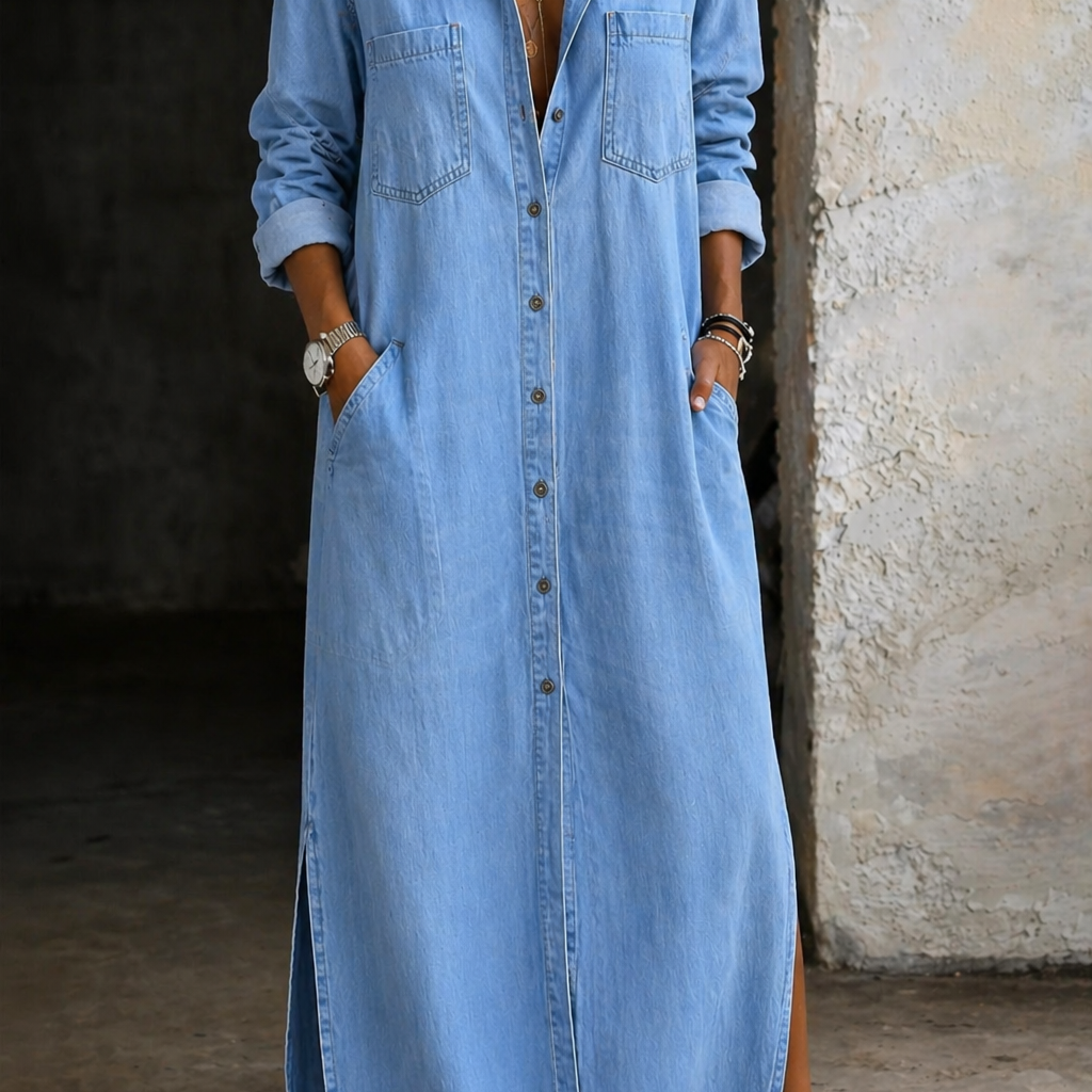 Delana button-down dress, tailored fit for everyday wear