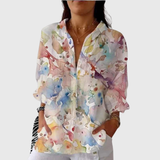 Emmy - Lightweight Colourful Shirt with Print