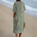 Lottie - Floral Dress with a Charming Peter Pan Collar