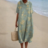 Lottie - Floral Dress with a Charming Peter Pan Collar
