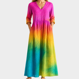 Tammy rainbow ombre maxi dress, view 2