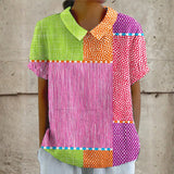 Zara - Colourful Patchwork Blouse