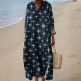 Lorna - Bohemian Dress with Star Print