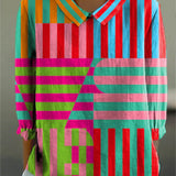 Natalie - Geometric Colourplay Blouse