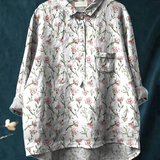 Millie - Casual Women's Blouse with Pink Spring Floral Design