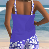 Susan swimsuit tank top with printed boxer set
