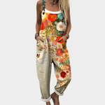 Comfortable printed overalls for women, relaxed fit