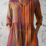 Gwen - Long Blouse with V-Neck