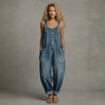 Lejla denim jumpsuit with pockets, relaxed stylish fit