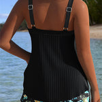 Seraphina striped tankini with two-piece swimsuit bottom