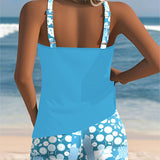 Susan swimsuit tank top with printed boxer set