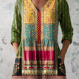 Florence - Long Blouse with V-Neck