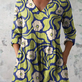 Hazel - Long Blouse with V-Neck