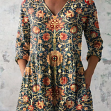 Freya - Long Blouse with V-Neck