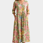 Ella cream maxi dress with meadow blossoms, view 2