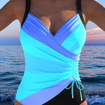 Eleanor elegant swimsuit with colourful print