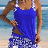 Susan swimsuit tank top with printed boxer set