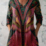 Tessa - Long Blouse with V-Neck