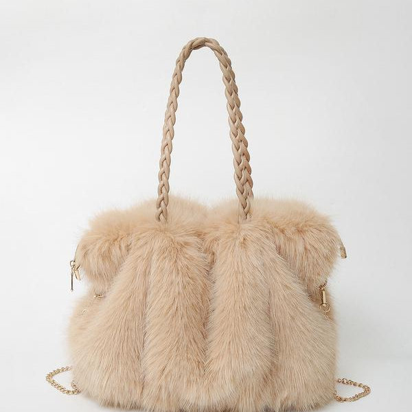 Bethany - Women Plush Velvet Shoulder Tote