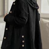 Cordia - Corduroy Hooded Cardigan