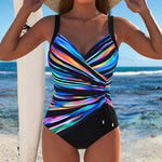 Eleanor elegant swimsuit with colourful print