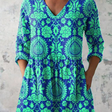 Rosalind - Long Blouse with V-Neck