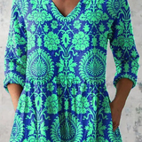 Rosalind - Long Blouse with V-Neck