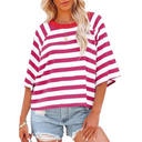 White background with Rose Red stripes