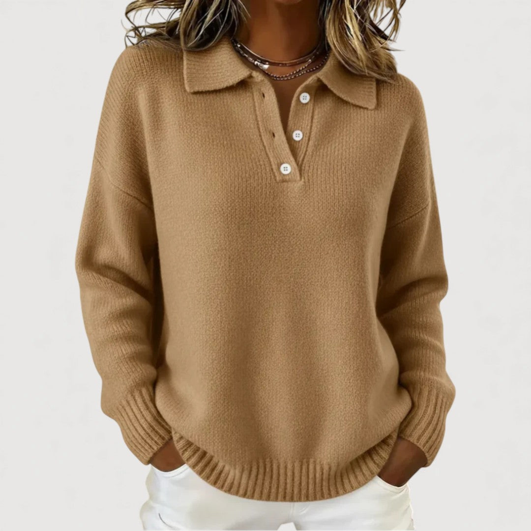 Isabel - Cozy Collared Knit Sweater