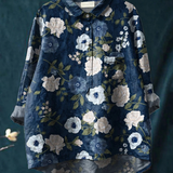Pippa - Casual Blouse with Artistic Floral Print