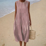 Hazel - Comfortable Sleeveless Summer Dress