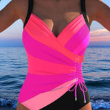 Eleanor elegant swimsuit with colourful print