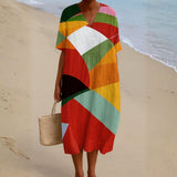 Nora - Colourful Patchwork Dress