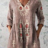Cora - Long Blouse with V-Neck