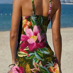 Faith floral graphic tankini with shorts, tummy control